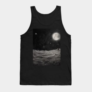 Cosmic Canvas: Whimsical Art Prints Featuring Abstract Landscapes, Galactic Wonders, and Nature-Inspired Delights for a Modern Space Adventure! Tank Top